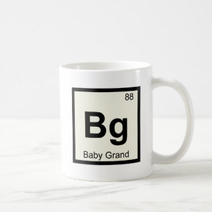 Taza De Café Bg - Piano de cola Baby Química Tabla periódica