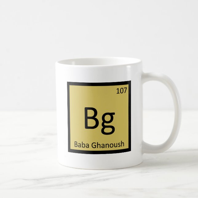 Taza De Café Bg - Símbolo de química del apetito de Baba Ghanou (Derecha)