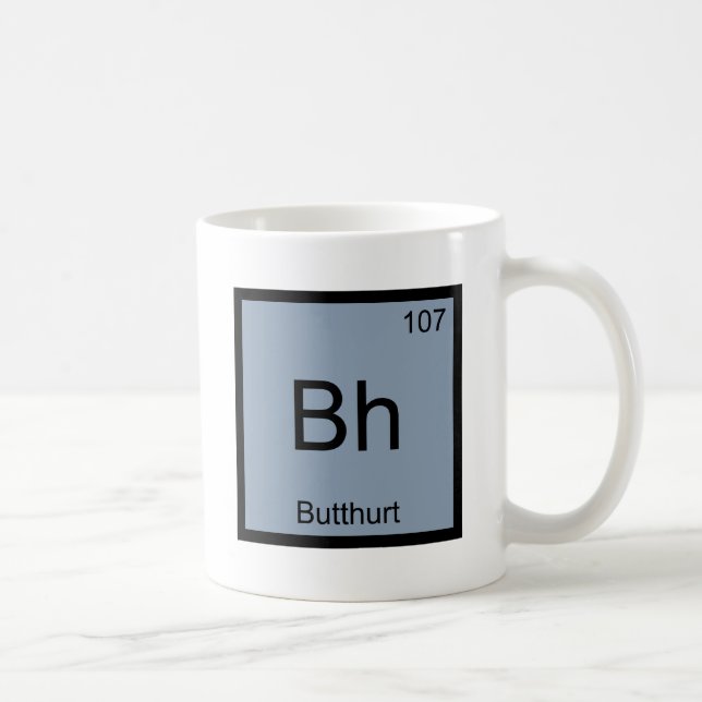 Taza De Café Bh - Símbolo del elemento de química Butthurt dive (Derecha)