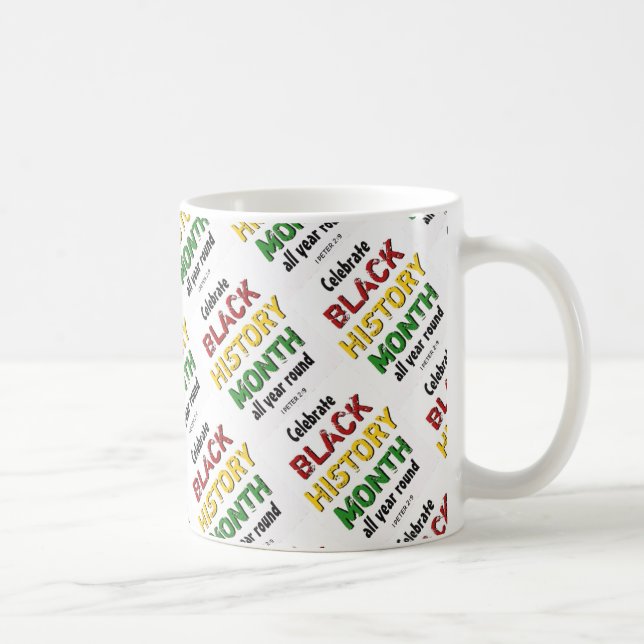 Taza De Café BHM Motivacional de MES de HISTORIA NEGRA (Derecha)