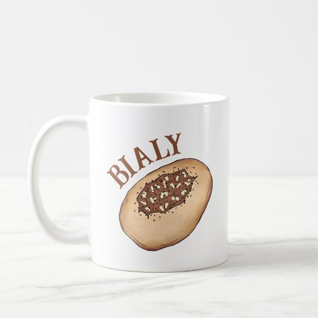 Taza De Café Bialy Jewish Bakery Onion Bread Poland Food (Izquierda)