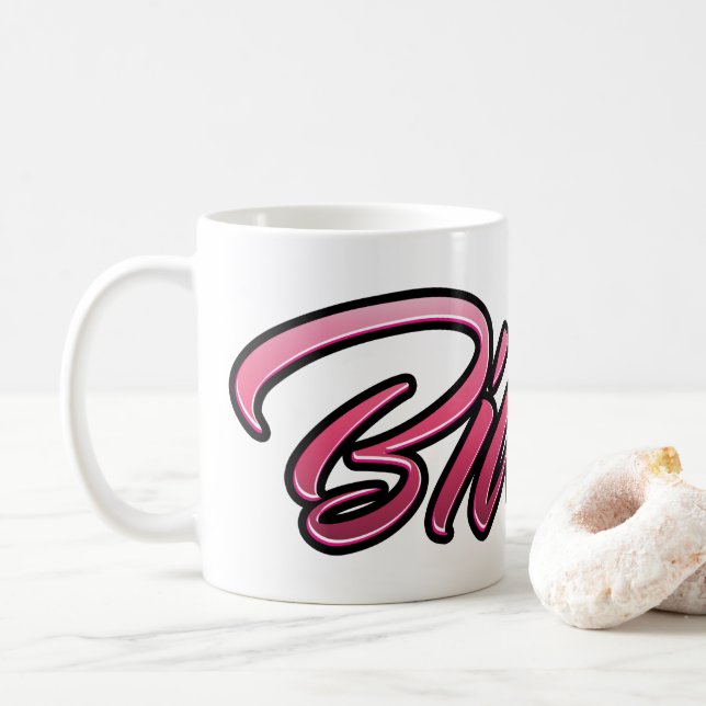 Taza De Café Bianca faded pink Tasse Teetasse Kaffeetasse (Con donut)