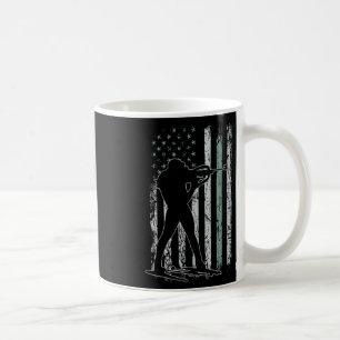 Taza De Café Biatlón Bandera Estadounidense Retro Skis Hombres