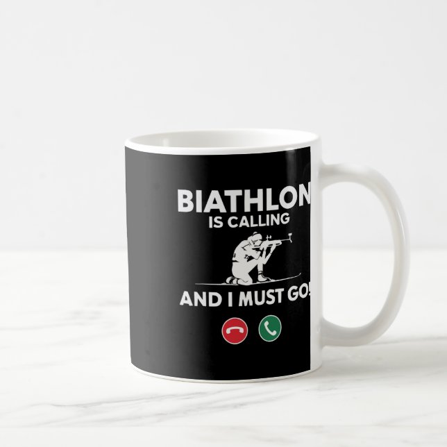 Taza De Café Biatlón de invierno Deporte esquí Riffle Shooting  (Derecha)