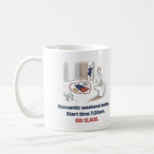 Taza De Café Bib de carrera divertido para fin de semana románt