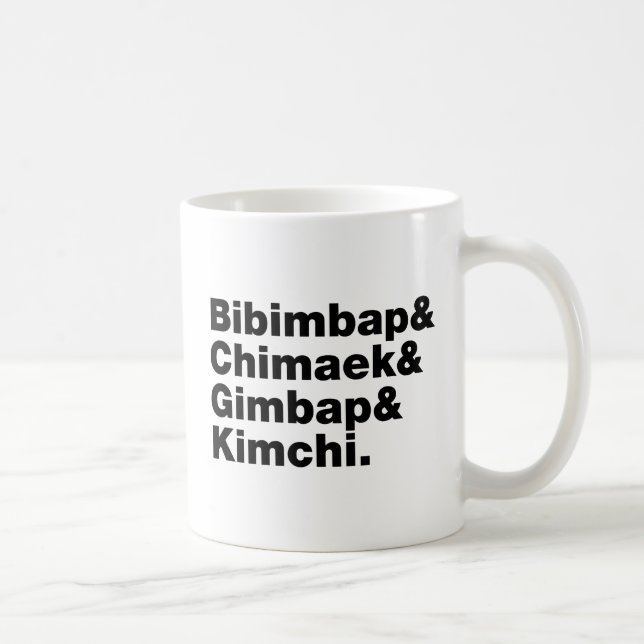 Taza De Café Bibimbap & Chimaek & Gimbap & Kimchi. Comidas Core (Derecha)