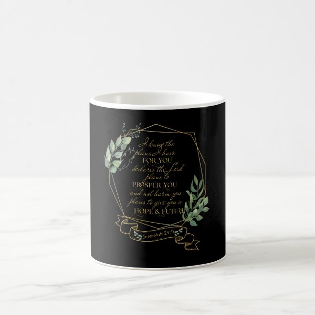 Taza De Café Biblia cristiana Verse Jeremías 29 12 (Centro)