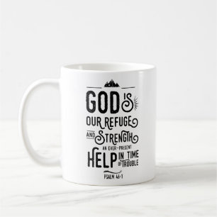 Taza De Café Biblia cristiana Verse salm 46:1 Dios es nuestro r