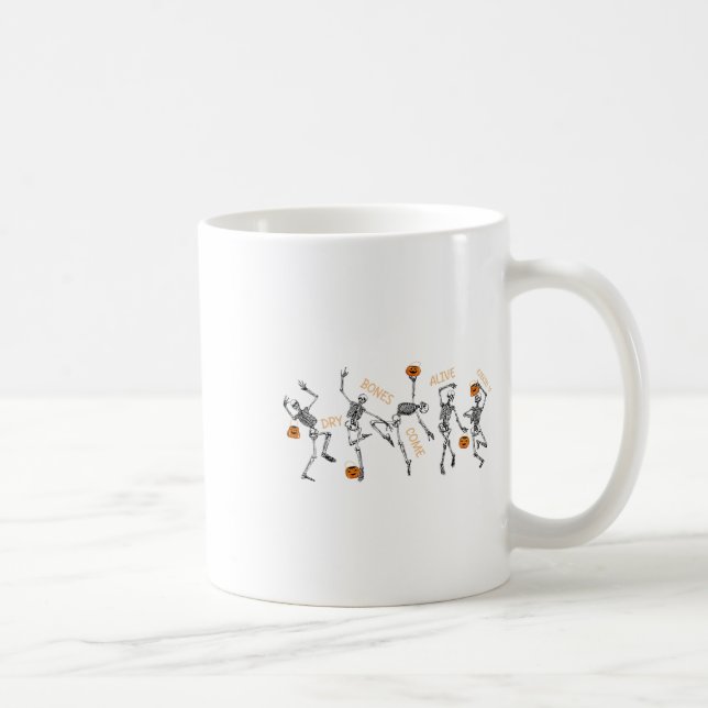 Taza De Café Biblia de esqueleto bailando versus huesos secos s (Derecha)
