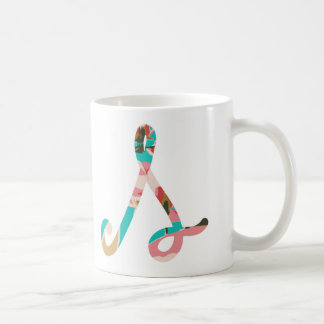 Taza De Café Biblia floral monogramada Verse Letra S
