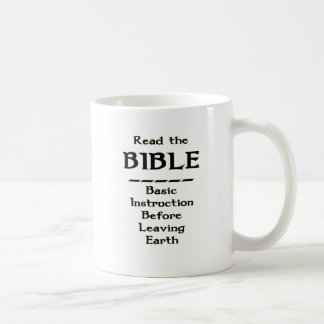 Taza De Café Biblia - instrucción básica antes de dejar la