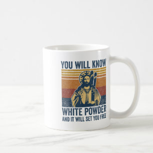 Taza De Café Biblia Jesús Esquí Parodia Divertido Snowboard Bla