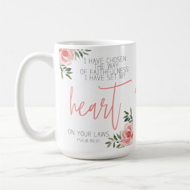 Taza De Café Biblia personalizada Verse Coffee Mug (Izquierda)