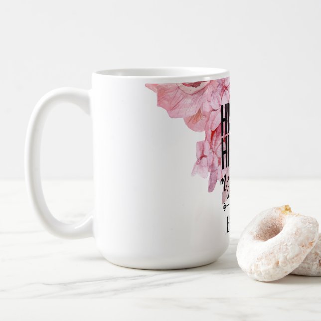 Taza De Café Bíblica contra moda acuarela Mug (Con donut)