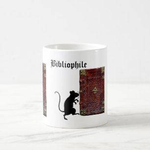 Taza De Café Bibliófilo del libro de cuero antiguo