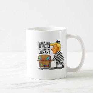 Taza De Café Biblioteca Anti-Trump Gracioso Gris _ Clic Fit, Cr