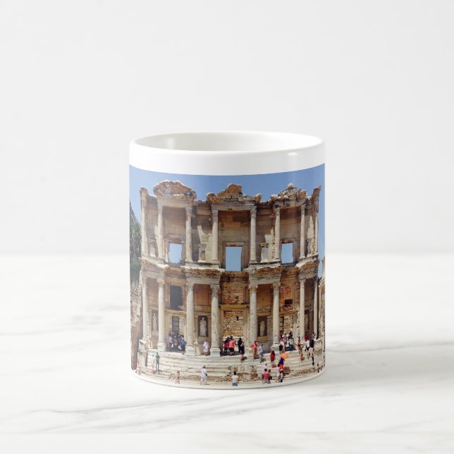 Taza De Café Biblioteca Celsus Ephesus Turkey Mug (Centro)