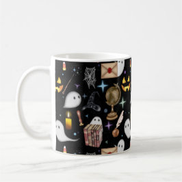 Taza De Café Biblioteca de Halloween Café Mug