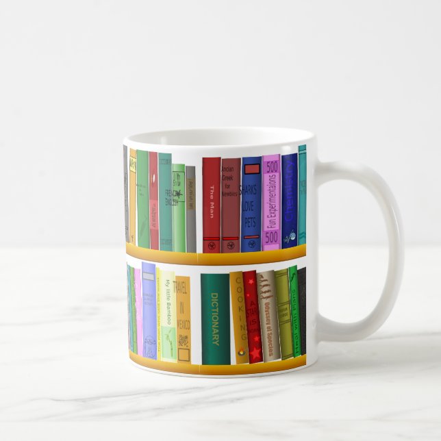 Taza De Café Biblioteca para el genio. Libros para los (Derecha)