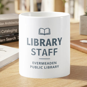 Taza De Café Biblioteca Personalizada para el Personal de la Bi
