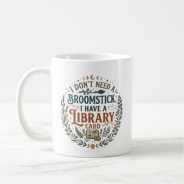 Taza De Café Bibliotecaria Bruja Tarjeta de Biblioteca Amante d