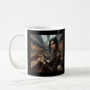 Taza De Café Bibliotecaria Steampunk Vintage victoriana Lady
