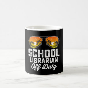 Taza De Café Bibliotecario Escolar Fuera de Servicio Último Día