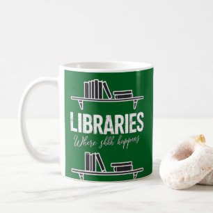 Taza De Café Bibliotecas donde se produce la lectura divertida