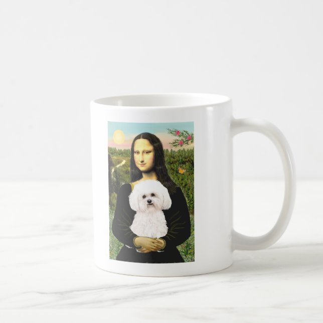 Taza De Café Bichon Frise 2R - Mona Lisa (Derecha)