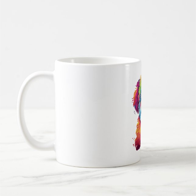 Taza De Café Bichon Frise Dog Pop Art (Izquierda)