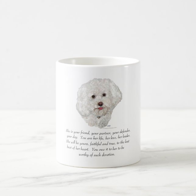 Taza De Café Bichon Frise Keepsake FEMALE (Centro)