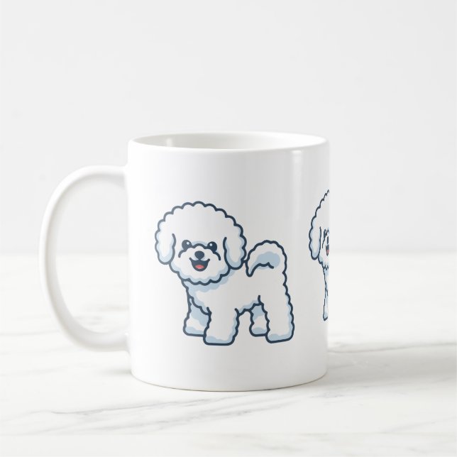 Taza De Café Bichon Frise mug (Izquierda)