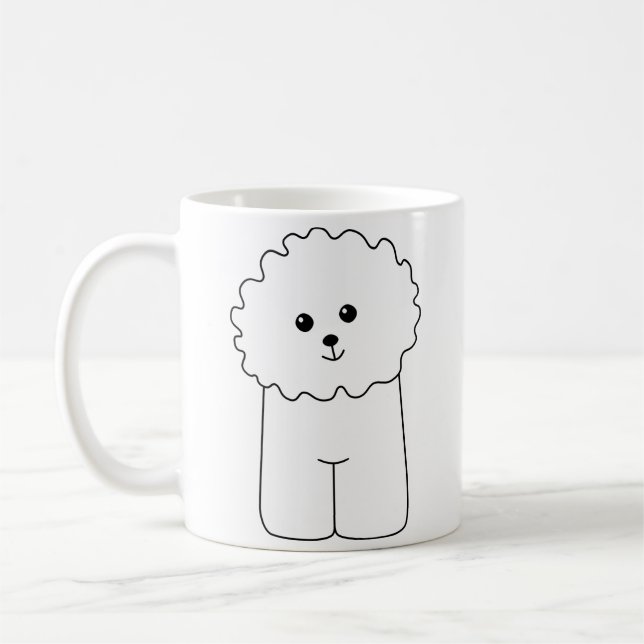 Taza De Café Bichon Frise, perro lindo (Izquierda)