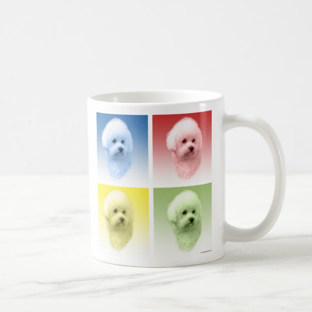 Taza De Café Bichon Frise Pop Art (Derecha)