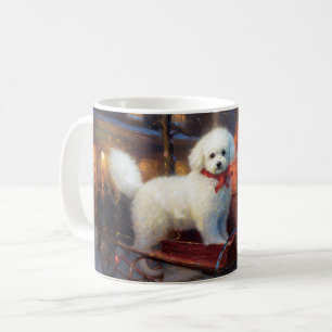 Taza De Café Bichon Frise Temporada Navideña Festiva