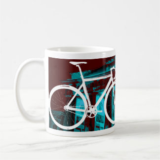 Taza De Café Bici Berlín - azul rojo de la pista