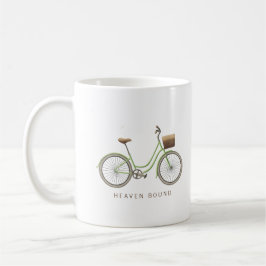 Taza De Café Bici vintage verde cielo bound