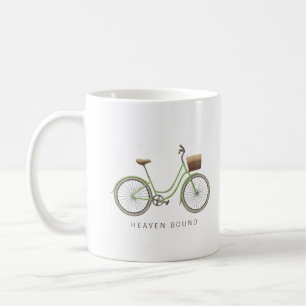 Taza De Café Bici vintage verde cielo bound