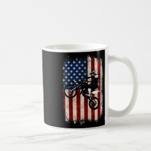 Taza De Café Bicicleta Bandera Americana Motocross Biker 4 De J
