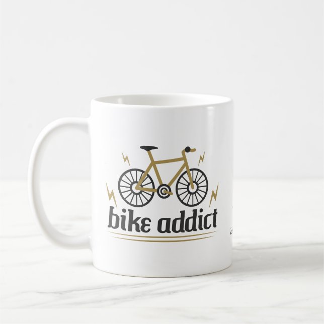 Taza De Café Bicicleta ciclista personalizada (Izquierda)