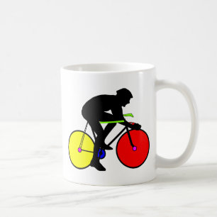 Taza De Café Bicicleta coloreada multi de la bici