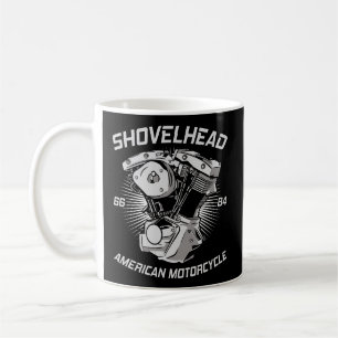 Taza De Café Bicicleta De Dibujo Del Motor Hd Motorcycle Vtwin 