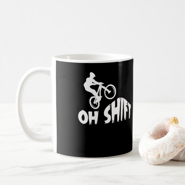 Taza De Café Bicicleta de montaña Bicicleta Bicicleta Oh Shift (Con donut)