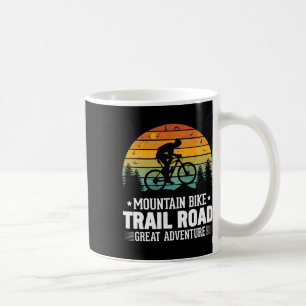 Taza De Café Bicicleta de montaña, camino de sendero, gran aven
