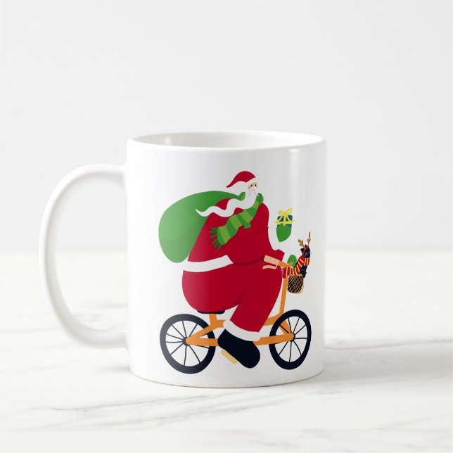 Taza De Café Bicicleta de Santa Claus (Izquierda)
