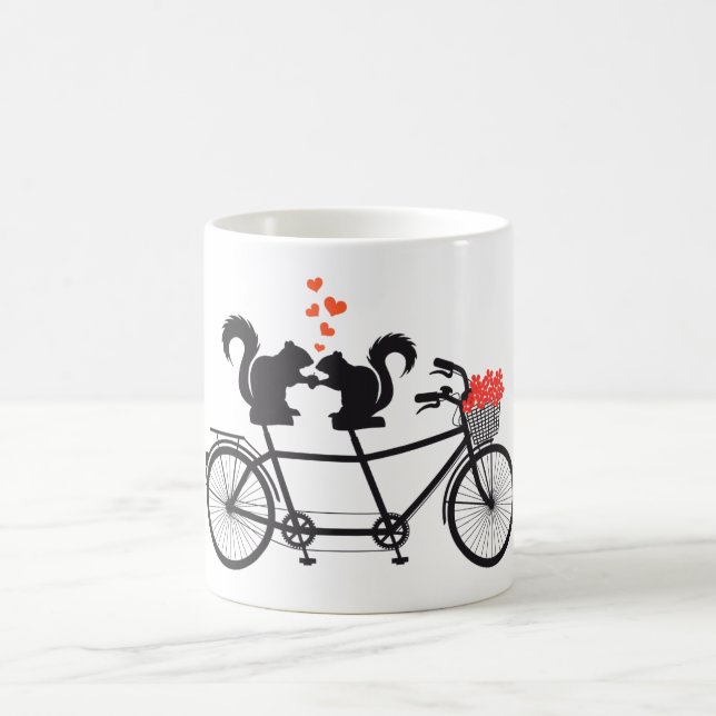 Taza De Café bicicleta en tándem con las ardillas (Centro)