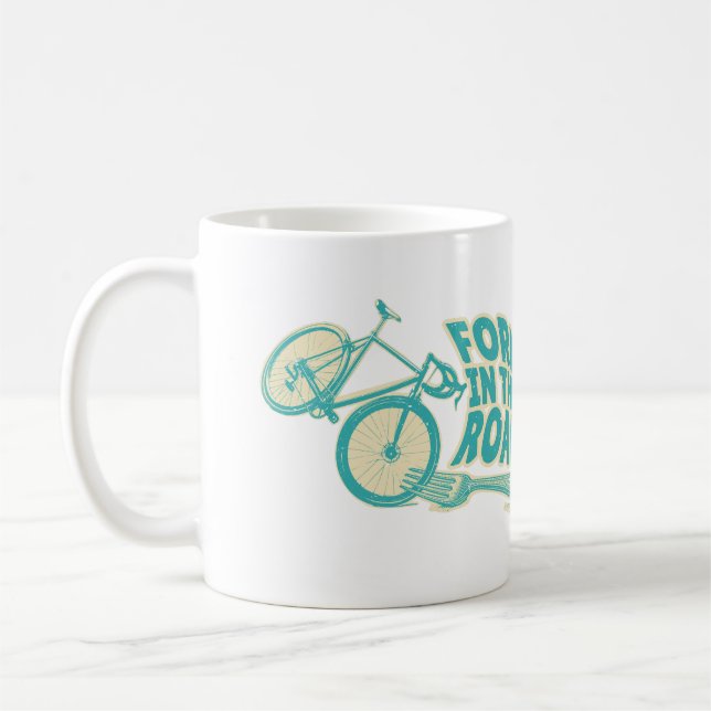 Taza De Café Bicicleta Fork in the road Funny (Izquierda)