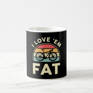 Taza De Café Bicicleta Grasa me encanta la grasa de la biciclet