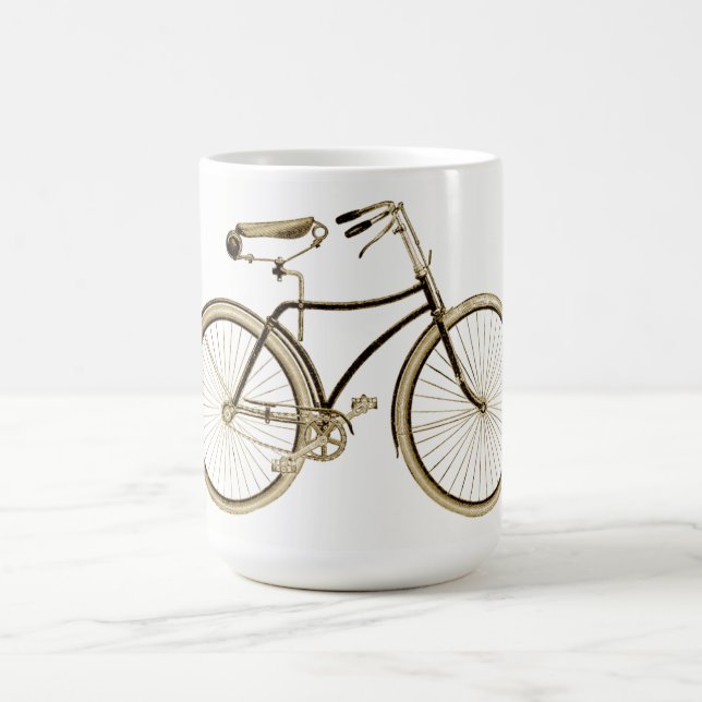 Taza De Café Bicicleta marrón vintage (Centro)