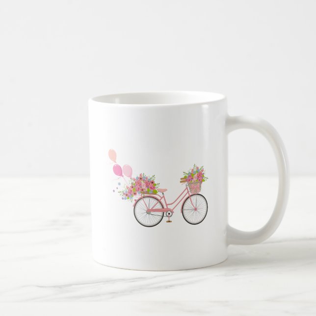 Taza De Café Bicicleta rosa caprichosa (Derecha)